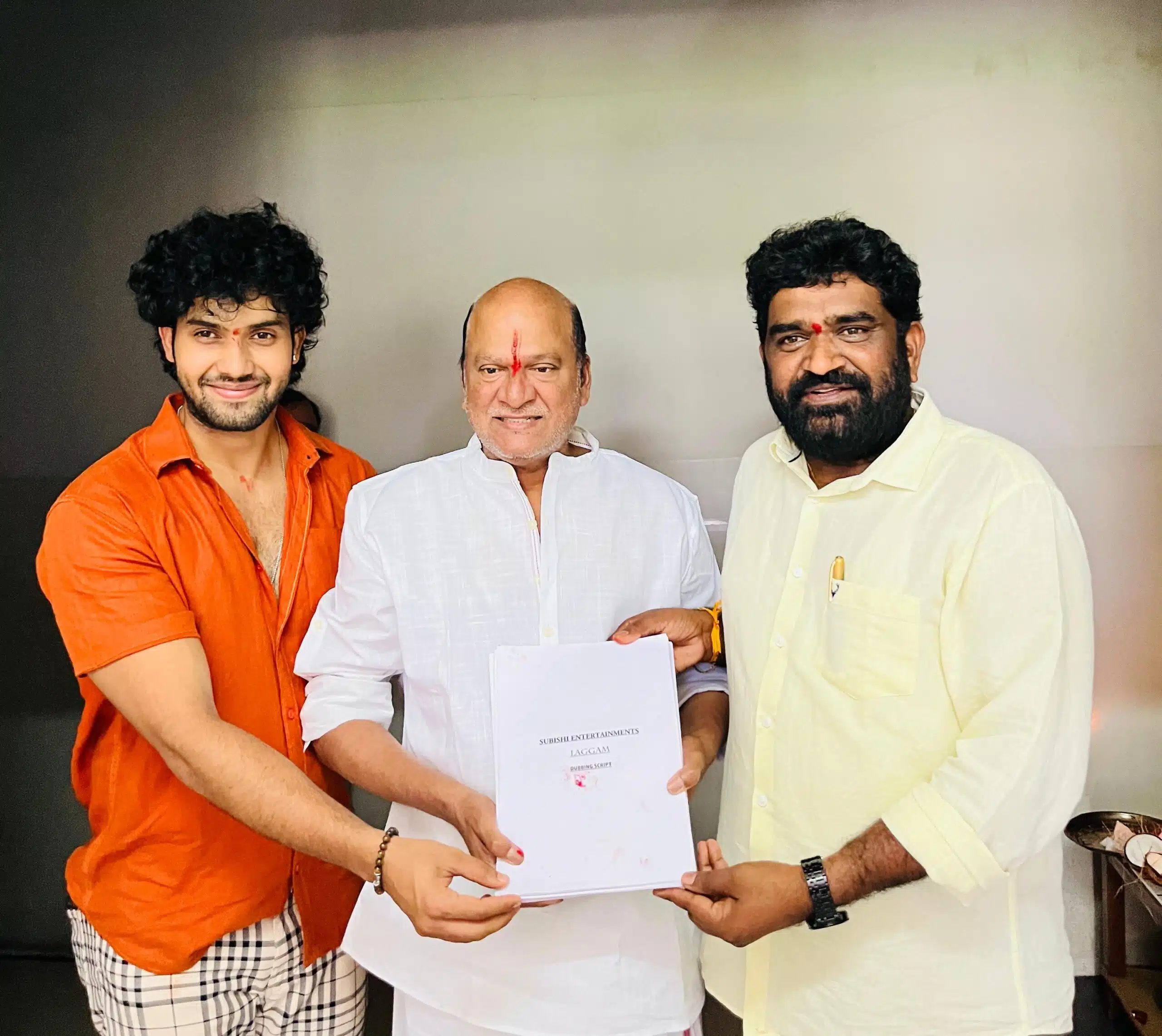 Laggam Movie Team Starts Dubbing