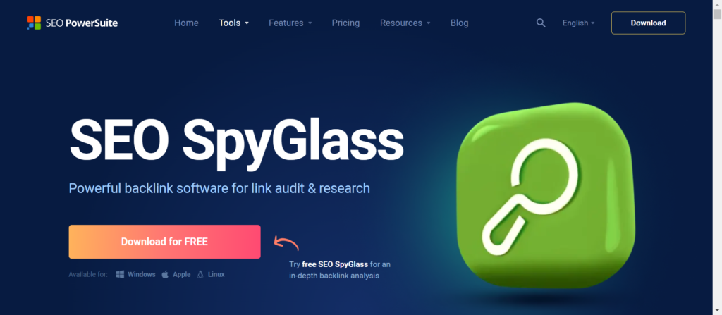 SEO SpyGlass tool