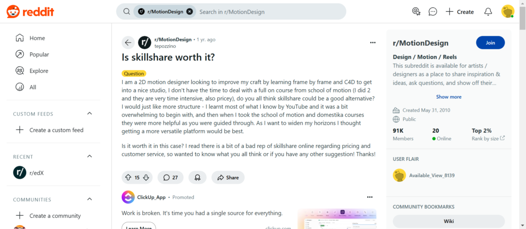 Skillshare reddit