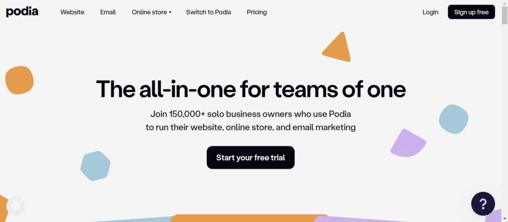 Podia website